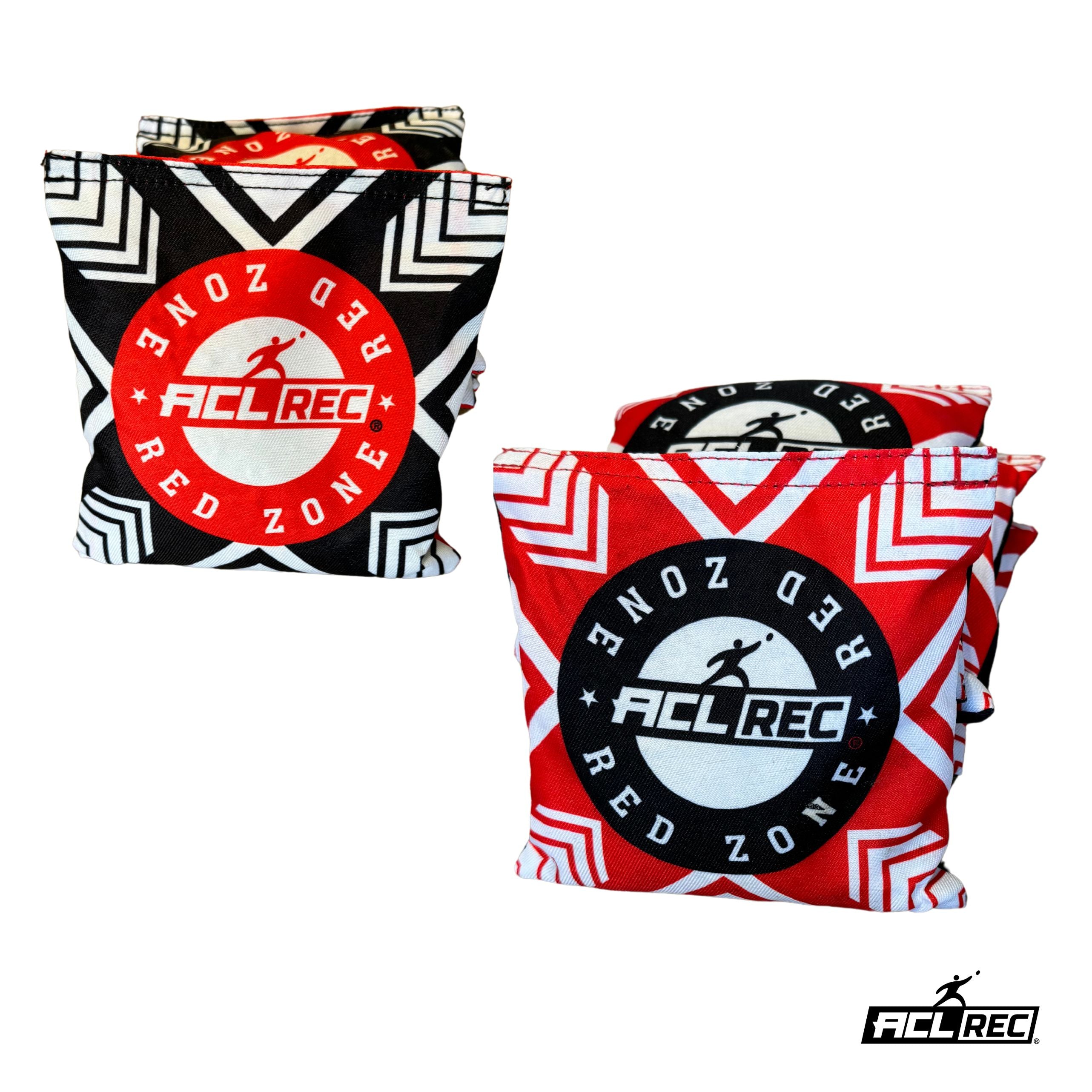 Red Zone Cornhole Bags - 2x4 Bags - 400gr Cornhole Bags Wicked Wood Games