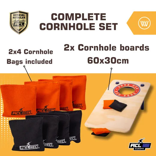 Cornhole Mini Set - Red Zone Style (60x30cm) Cornhole Set Wicked Wood Games