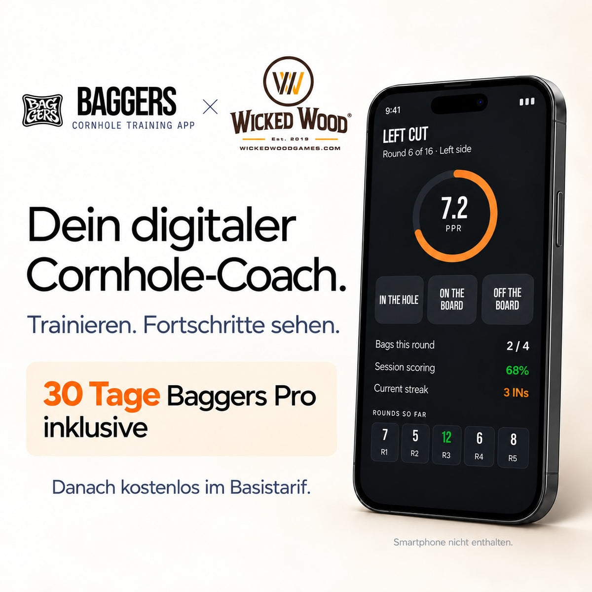 Cornhole Starter Bundle 90x60 – Lackerade brädor, bärväska, tygkasse & koozie – Wicked Wood Games