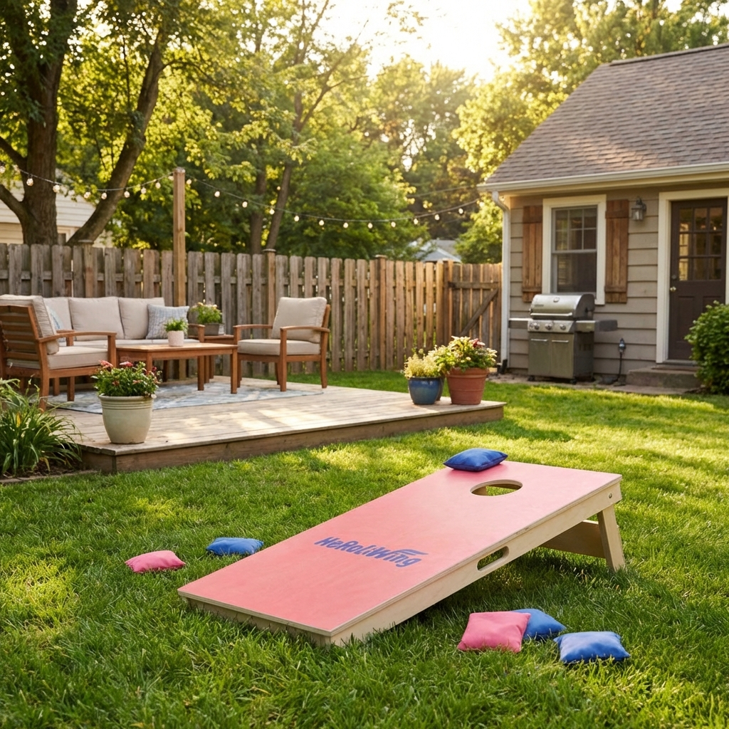 Cornhole Set met Eigen Design - Enkel Board Cornhole sets Wicked Wood Games