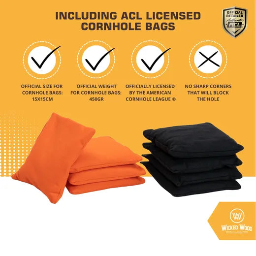 TRIANGLE - Cornhole Set - 2 board / 2x4 zakjes Cornhole sets Wicked Wood Games