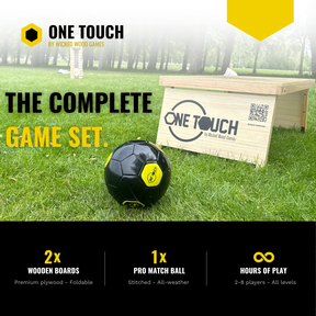 OneTouch Voetbalspel - Inclusief 2 boards / Premium Voetbal / Draagtas Outdoor games Wicked Wood Games