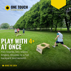 OneTouch Voetbalspel - Inclusief 2 boards / Premium Voetbal / Draagtas Outdoor games Wicked Wood Games