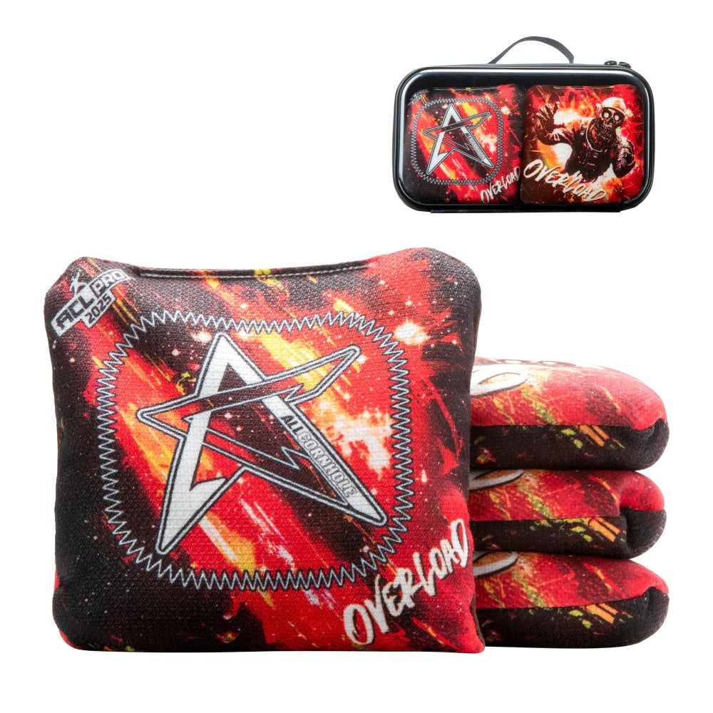 OVERLOAD 2025 - ACL PRO - 1x4 Cornhole Bags Cornhole Bags AllCornhole Red - Incl ACL Hard Case