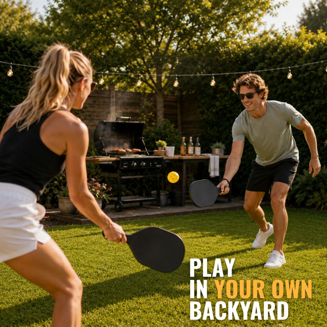 Premium Houten Pickleball Set - 2 Rackets, 2 Ballen & Draagtas - Wicked Wood Games Pickleball Wicked Wood Games